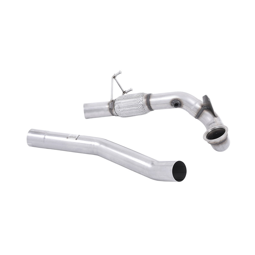 Milltek Large-bore Downpipe and De-cat Exhaust Audi S1 2.0 TFSi Quattro 14-18-Manifolds, Decats & Sports Cats-carbonizeduk