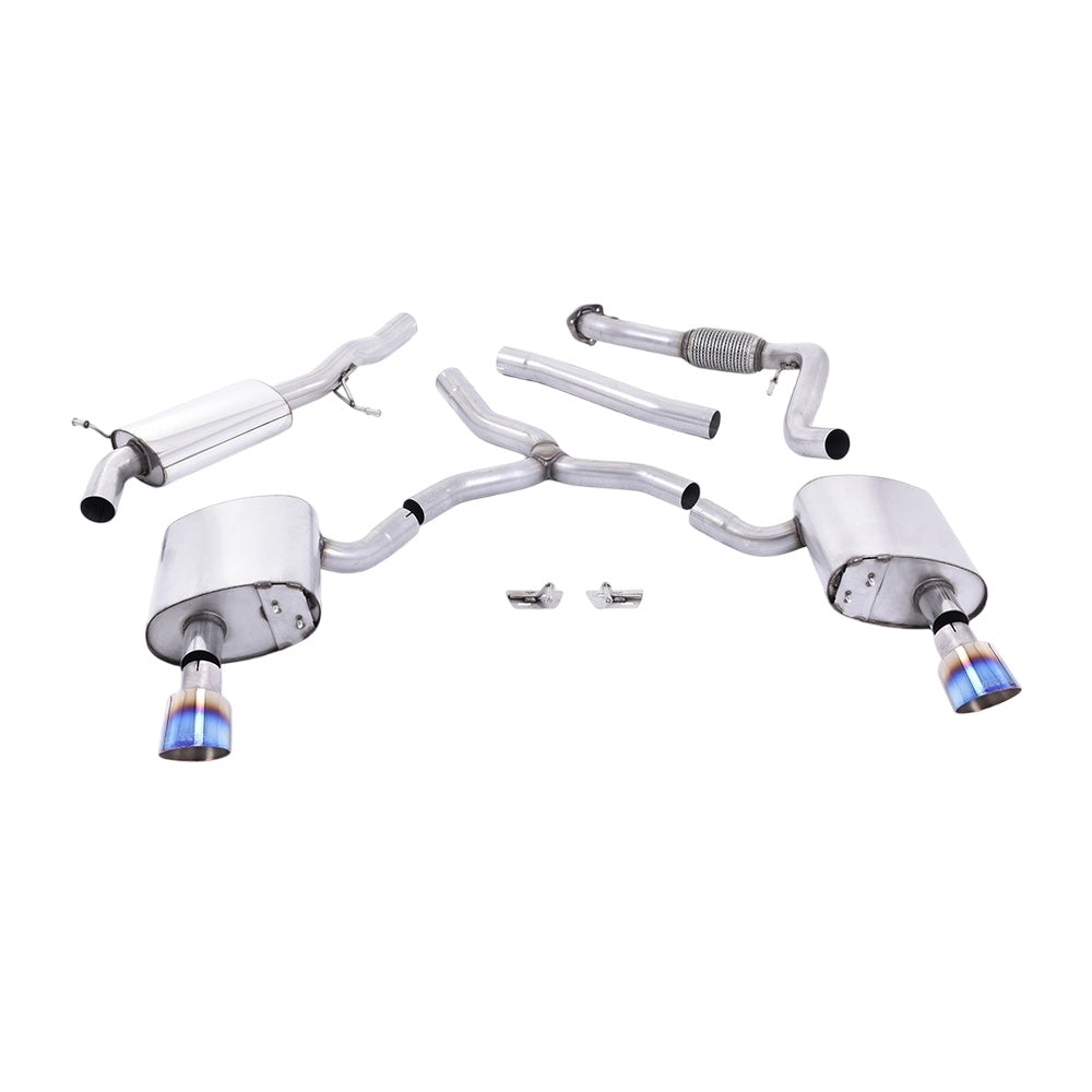 Milltek Cat Back Exhaust Audi A4 2.0 TFSi B9 Quattro Saloon and Avant (Non OPF/GPF Models inc Mild Hybrid and Without Brace Bars) 16-25-Exhaust System-carbonizeduk