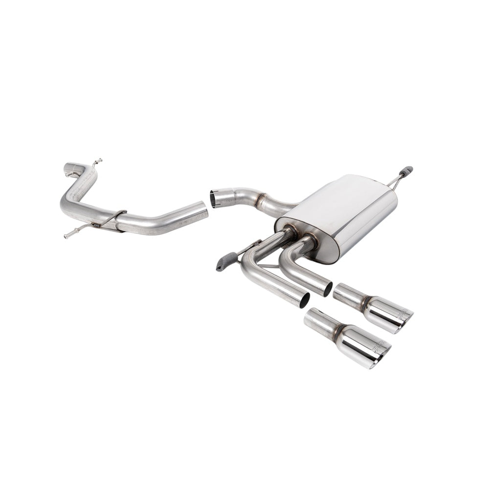 Milltek Cat Back Exhaust Audi A3 2.0T FSI 2WD 5-Door Sportback 03-12-Exhaust System-carbonizeduk