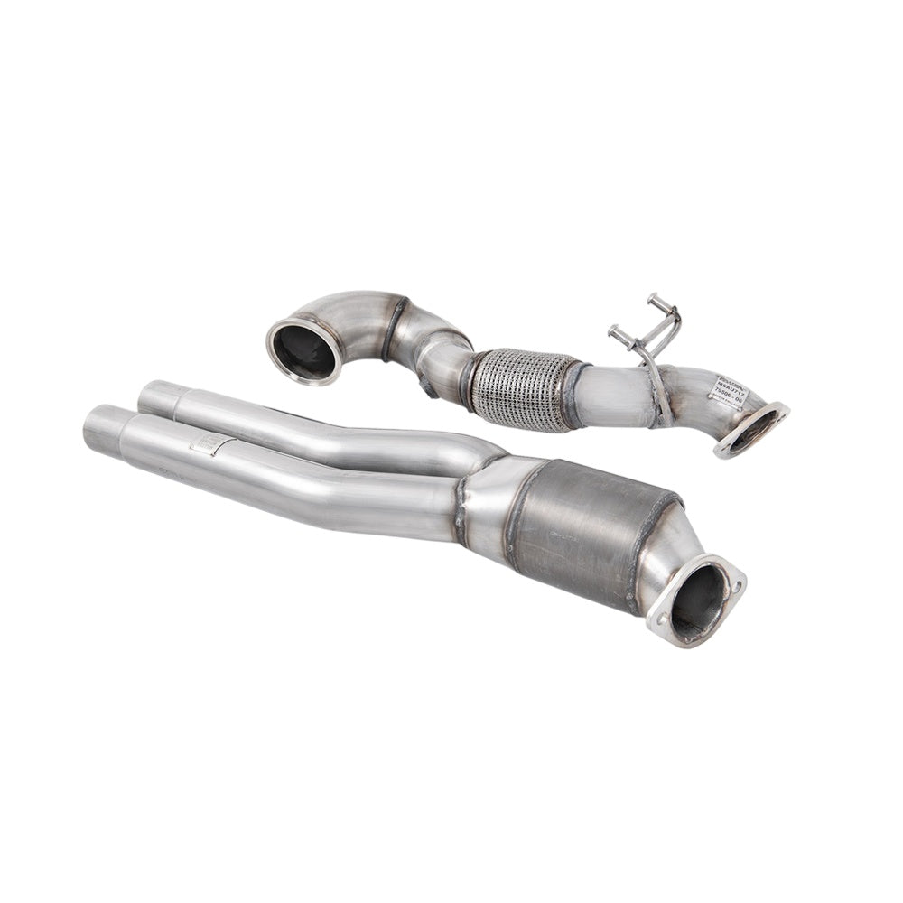 Milltek Large Bore Downpipe and Hi-Flow Sports Cat Exhaust Audi TT Mk3 TTRS 2.5TFSi Quattro (Non-OPF/GPF Models) 16-25-Manifolds, Decats & Sports Cats-carbonizeduk