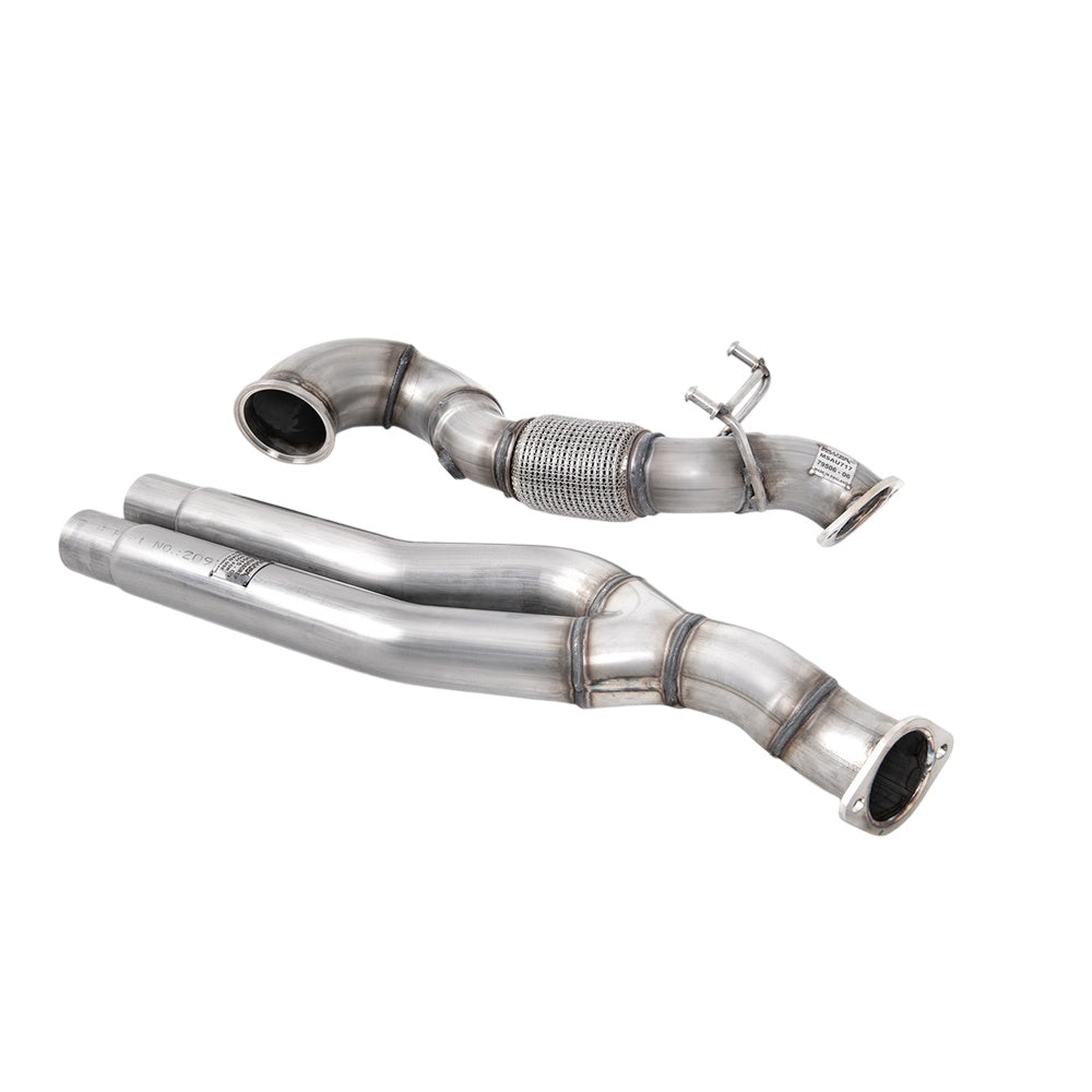 Milltek Large-bore Downpipe and De-cat Exhaust Audi RS3 Saloon / Sedan 400PS (8V MQB) Non-OPF/GPF Models 17-25-Manifolds, Decats & Sports Cats-carbonizeduk