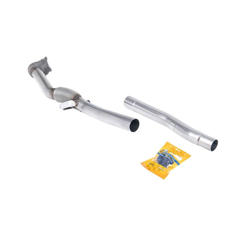 Milltek Large-bore Downpipe and De-cat Exhaust Audi TT Mk2 TTS Quattro 08-14-Manifolds, Decats & Sports Cats-carbonizeduk