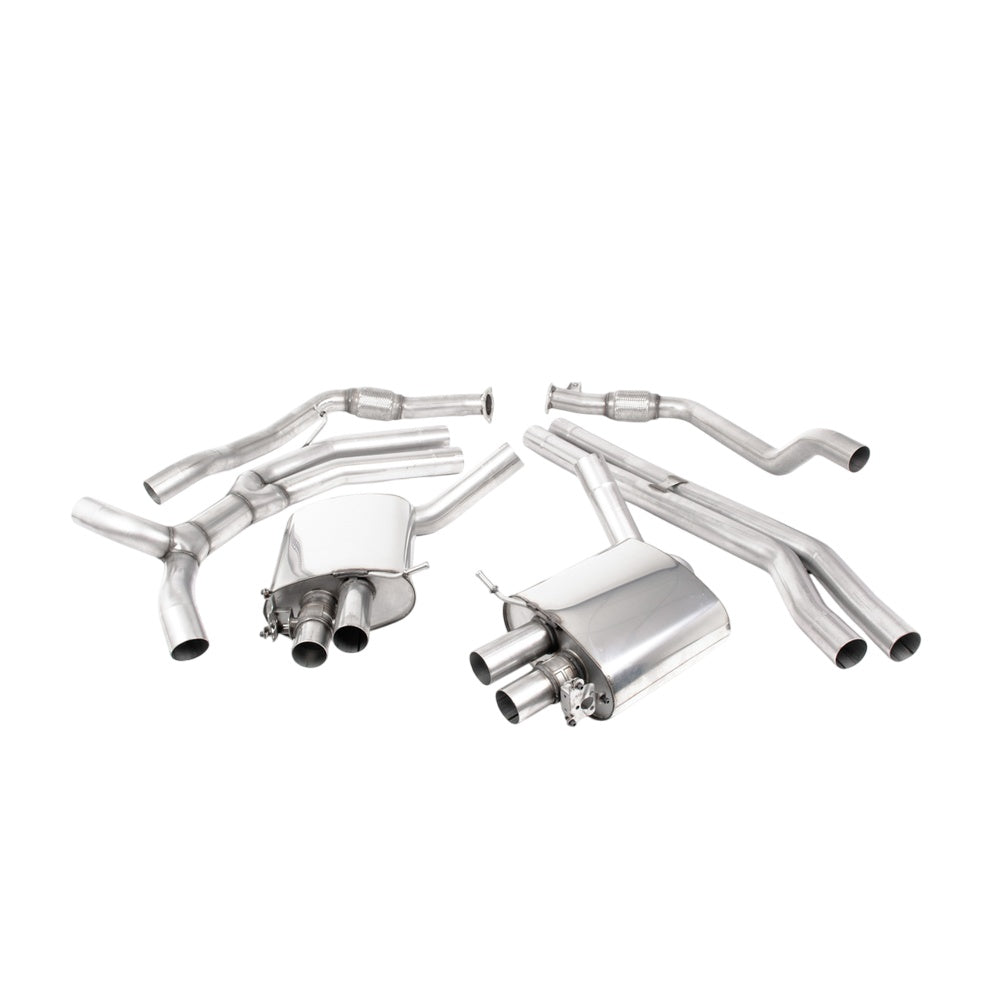 Milltek Cat Back Exhaust Audi RS4 B9 2.9 V6 Turbo Avant (Non OPF/GPF Models) 18-25-Exhaust System-carbonizeduk