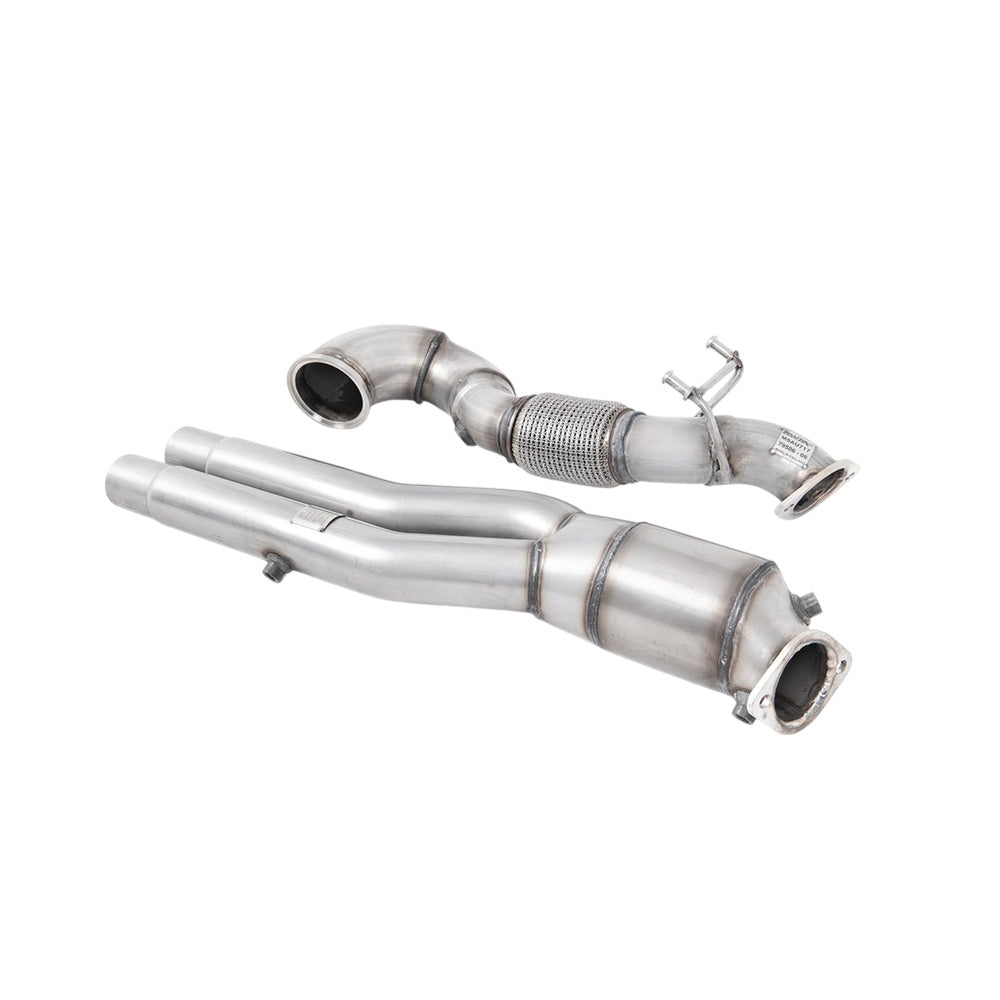 Milltek Large Bore Downpipe and Hi-Flow Sports Cat Exhaust Audi RS3 Saloon / Sedan 400PS (8Y MQB EVO) OPF/GPF Models 21-25-Manifolds, Decats & Sports Cats-carbonizeduk