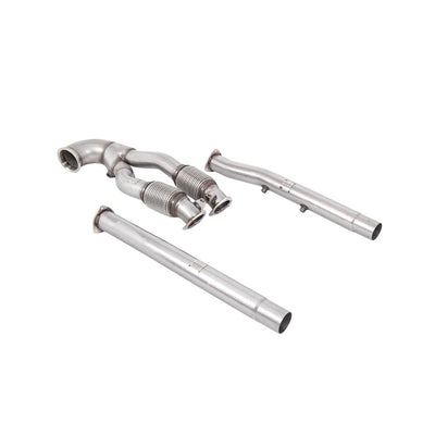 Milltek Large-bore Downpipe and De-cat Exhaust Audi TT Mk3 TTRS 2.5TFSi Quattro (OPF/GPF Models) 19-25-Manifolds, Decats & Sports Cats-carbonizeduk