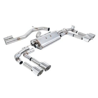 Milltek Cat Back Exhaust Audi S3 2.0 TFSi Quattro Saloon / Sedan 310PS 8Y (North American / Non-OPF Models Only) 22-25-Exhaust System-carbonizeduk
