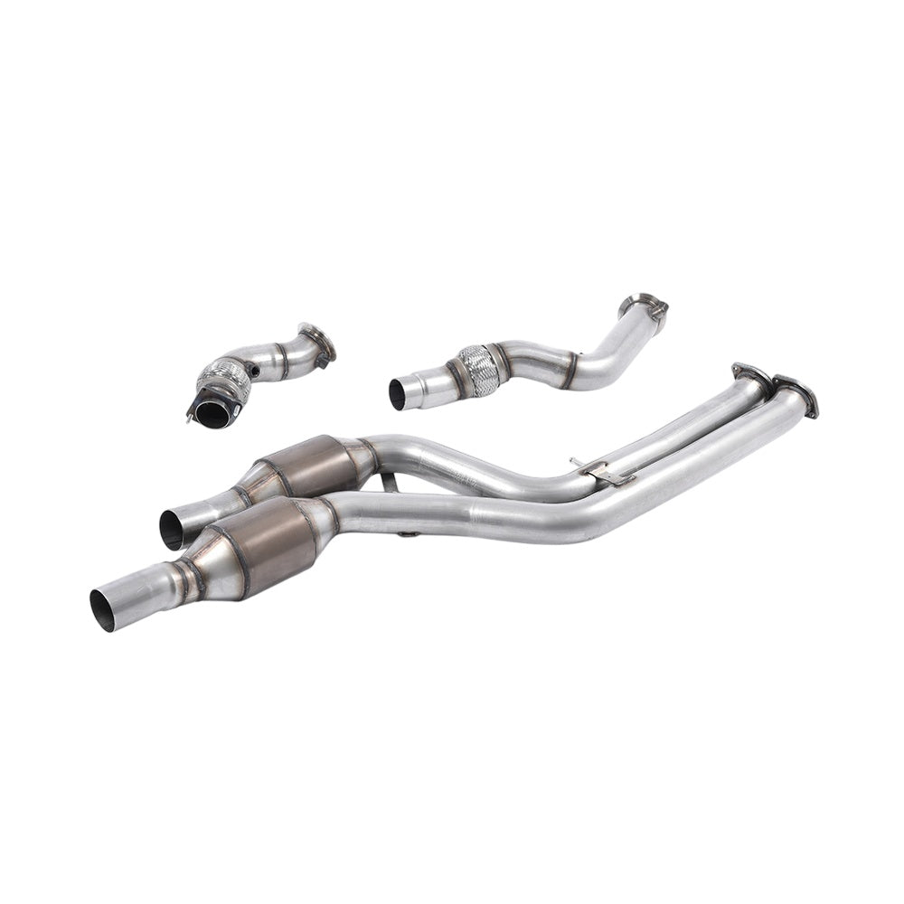 Milltek Large Bore Downpipes and Hi-Flow Sports Cats Exhaust BMW 3 Series F80 M3 and M3 Competition Saloon (Non OPF/GPF Models Only) 14-18-Manifolds, Decats & Sports Cats-carbonizeduk