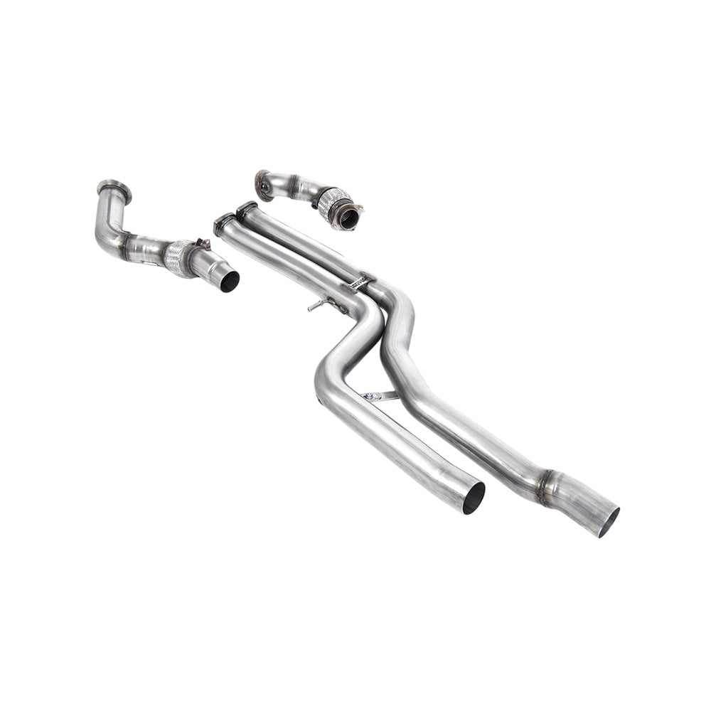 Milltek Large-bore Downpipe and De-cat Exhaust BMW 3 Series F80 M3 and M3 Competition Saloon (Non OPF/GPF Models Only) 14-18-Manifolds, Decats & Sports Cats-carbonizeduk