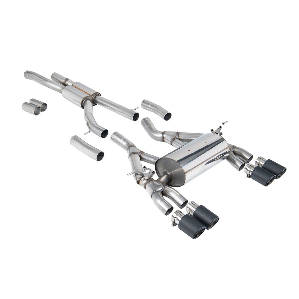 Milltek Cat Back Exhaust BMW 3 Series F80 M3 and M3 Competition Saloon (Non OPF/GPF Models Only) 14-18-Exhaust System-carbonizeduk