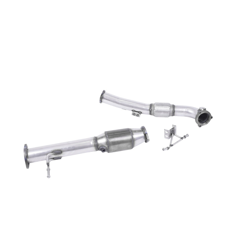 Milltek Large Bore Downpipe and Hi-Flow Sports Cat Exhaust Ford Focus Mk2 RS 2.5T 305PS 09-10-Manifolds, Decats & Sports Cats-carbonizeduk