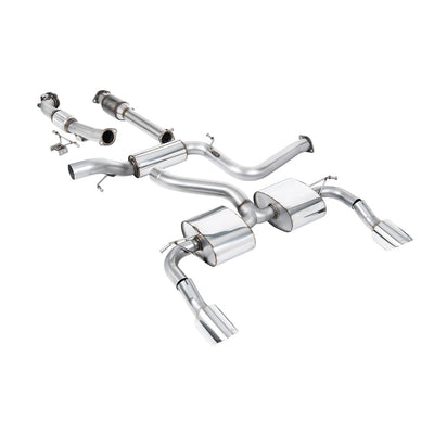 Milltek Turbo-back including Hi-Flow Sports Cat Exhaust Ford Focus Mk2 RS 2.5T 305PS 09-10-Manifolds, Decats & Sports Cats-carbonizeduk