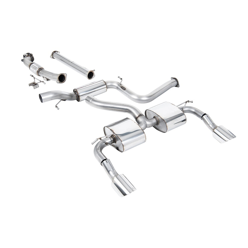 Milltek Turbo-back excluding Hi-Flow Sports Cat Exhaust Ford Focus Mk2 RS 2.5T 305PS 09-10-Manifolds, Decats & Sports Cats-carbonizeduk