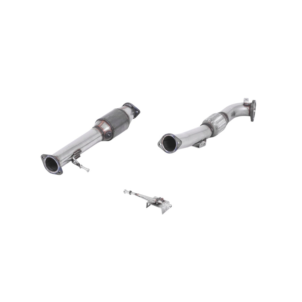 Milltek Large Bore Downpipe and Hi-Flow Sports Cat Exhaust Ford Focus Mk2 ST 225 05-10-Manifolds, Decats & Sports Cats-carbonizeduk