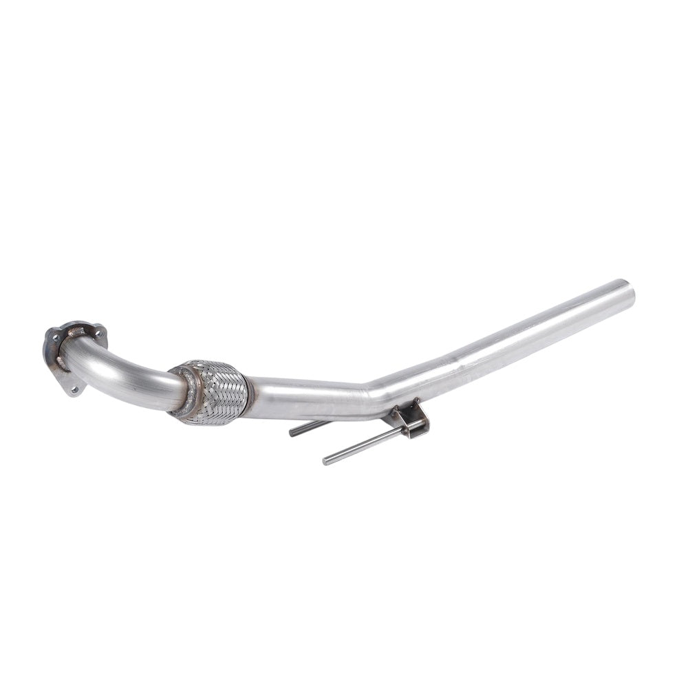 Milltek Large-bore Downpipe Exhaust Skoda Fabia vRS TDI 03-07-Manifolds, Decats & Sports Cats-carbonizeduk