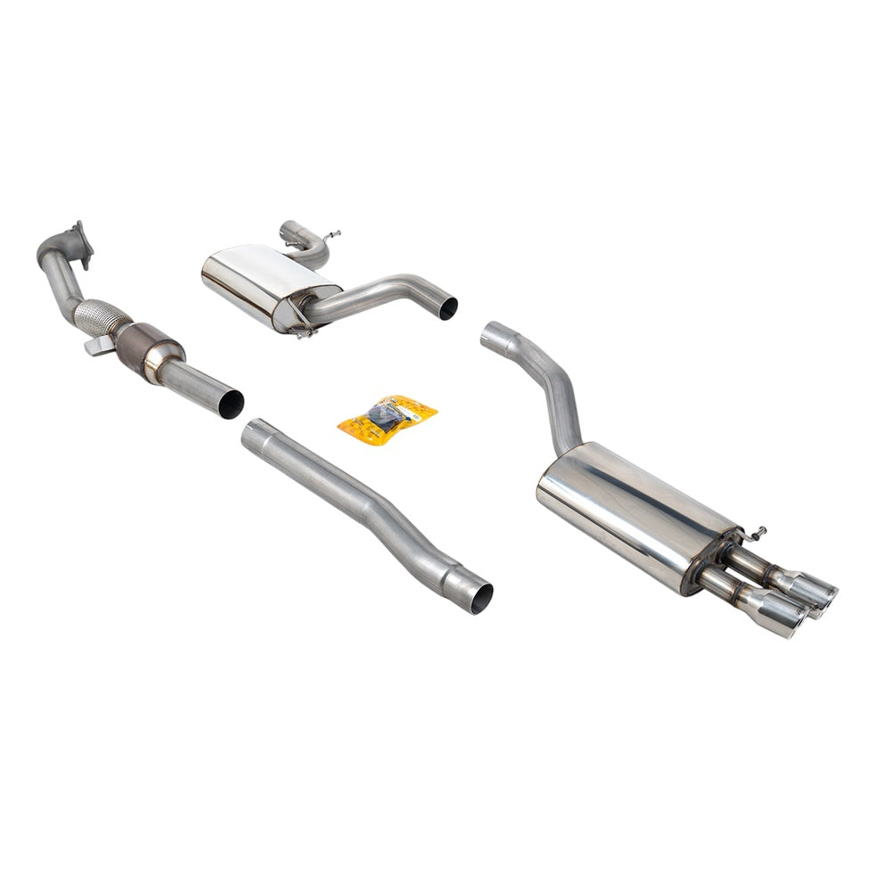 Milltek Turbo-back including Hi-Flow Sports Cat Exhaust Skoda Octavia vRS 2.0T FSi 06-10-Manifolds, Decats & Sports Cats-carbonizeduk