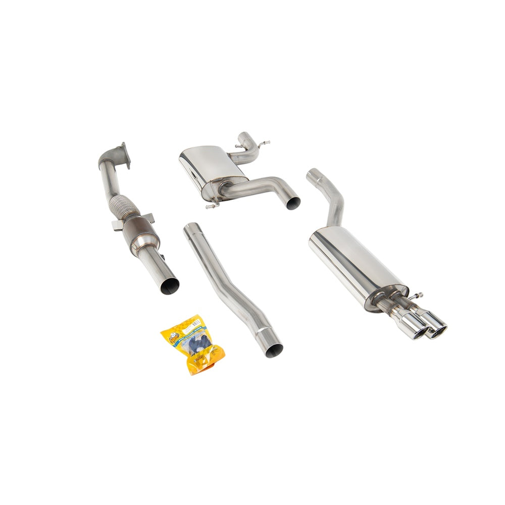 Milltek Turbo-back including Hi-Flow Sports Cat Exhaust Volkswagen Jetta Mk5 GLI 2.0T FSI 06-10-Manifolds, Decats & Sports Cats-carbonizeduk