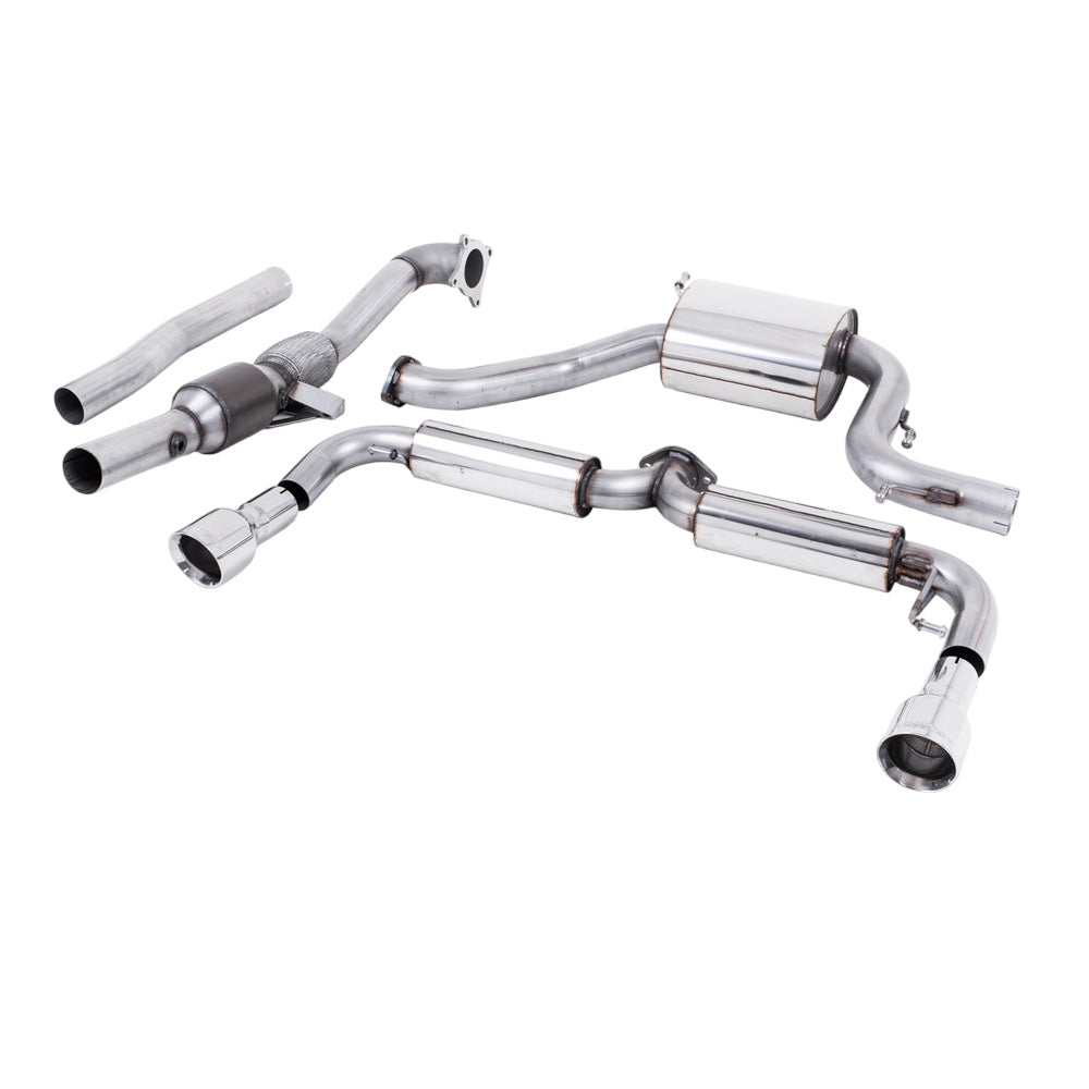 Milltek Turbo-back including Hi-Flow Sports Cat Exhaust Volkswagen Scirocco R 09-16-Manifolds, Decats & Sports Cats-carbonizeduk
