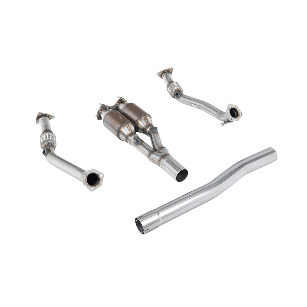 Milltek Hi-Flow Sports Cats Exhaust Volkswagen Golf Mk5 R32 3.2 V6 05-09-Manifolds, Decats & Sports Cats-carbonizeduk