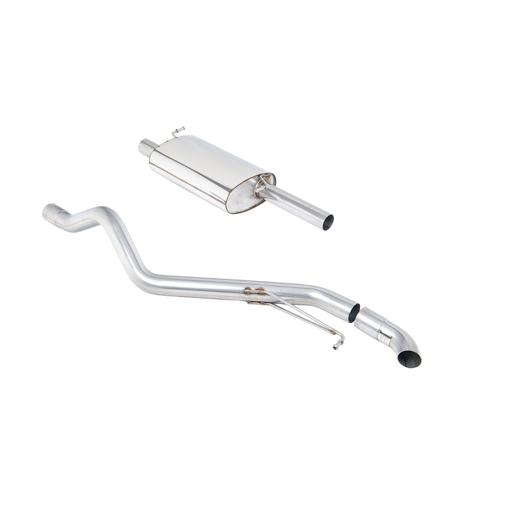 Milltek Cat Back Exhaust Volkswagen Transporter \ Caravelle T5 SWB 2.0 (140ps) 2WD and 4MOTION 10-15-Exhaust System-carbonizeduk