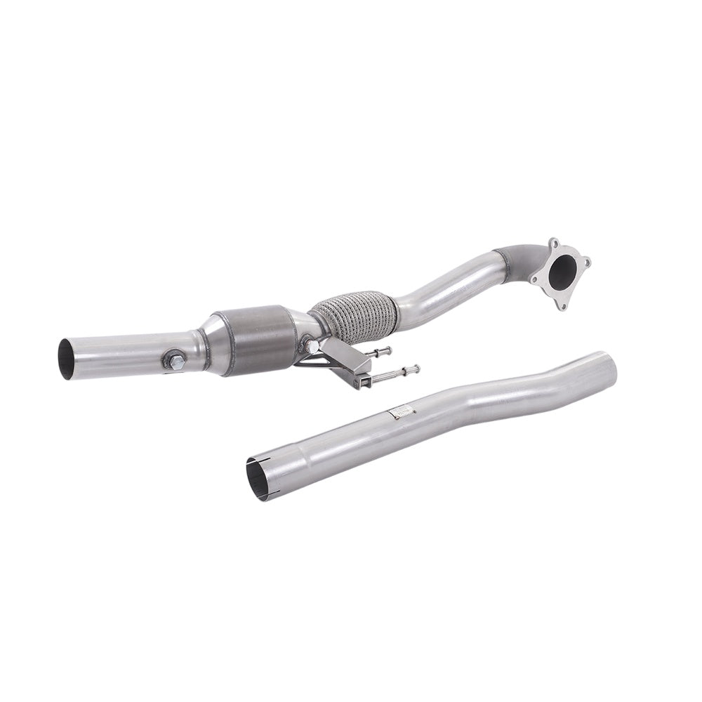 Milltek Large Bore Downpipe and Hi-Flow Sports Cat Exhaust Volkswagen Golf Mk6 R 2.0 TFSi 270PS 09-13-Manifolds, Decats & Sports Cats-carbonizeduk