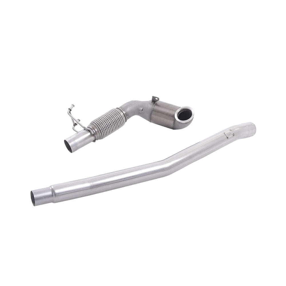 Milltek Cast Downpipe with Race Cat Exhaust Volkswagen Golf Mk7.5 R 2.0 TSI 310PS (Non-GPF Equipped Models Only) 76mm and EC Approved Systems 17-21-Manifolds, Decats & Sports Cats-carbonizeduk