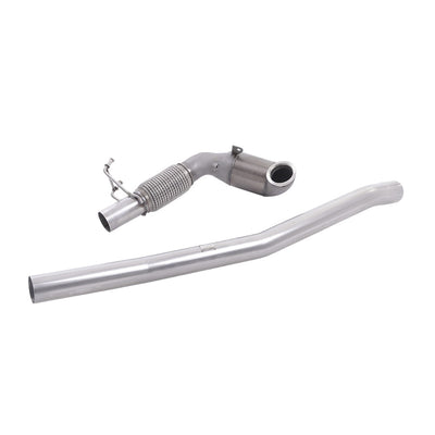 Milltek Cast Downpipe with Race Cat Exhaust Volkswagen Golf Mk7.5 R 2.0 TSI 310PS (Non-GPF Equipped Models Only) 76mm and EC Approved Systems 17-21-Manifolds, Decats & Sports Cats-carbonizeduk