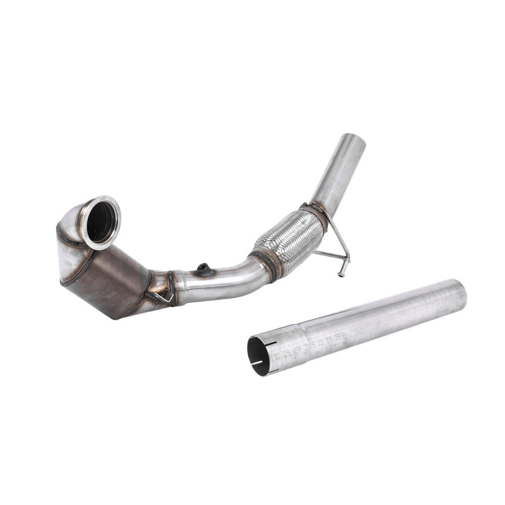 Milltek Large Bore Downpipe and Hi-Flow Sports Cat Exhaust Seat Ibiza Cupra 1.8TFSi (6P) 16-17-Manifolds, Decats & Sports Cats-carbonizeduk