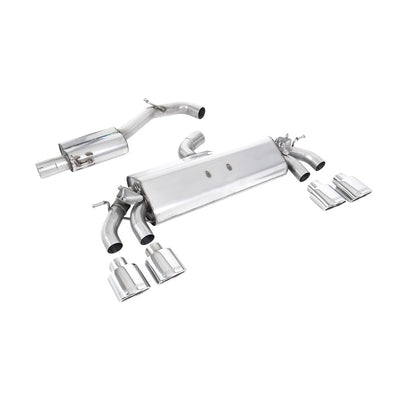 Milltek Cat Back Exhaust Volkswagen Golf Mk7.5 R 2.0 TSI 300PS (GPF Equipped Models Only) 76mm and EC Approved Systems 19-20-Exhaust System-carbonizeduk