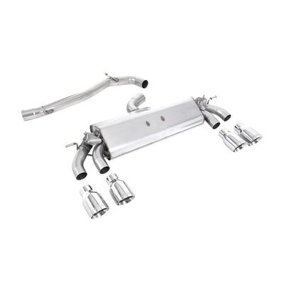 Milltek Cat Back Exhaust Volkswagen Golf Mk7.5 R 2.0 TSI 300PS (GPF Equipped Models Only) 76mm and EC Approved Systems 19-20-Exhaust System-carbonizeduk