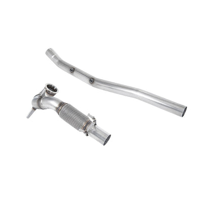 Milltek Large-bore Downpipe and De-cat Exhaust Seat Leon ST Cupra 300 (4x4) Estate / Station Wagon / Combi (OPF/GPF Equipped Only) 19-20-Manifolds, Decats & Sports Cats-carbonizeduk