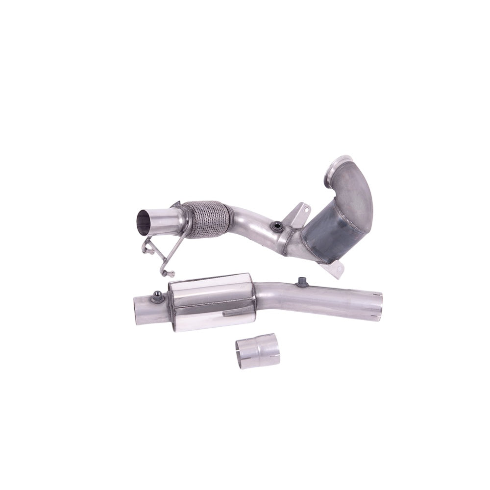 Milltek Hi-Flow Sports Cat and Downpipe Exhaust Audi A1 40TFSi 5-Door 2.0 (207PS) with OPF/GPF 19-25-Manifolds, Decats & Sports Cats-carbonizeduk