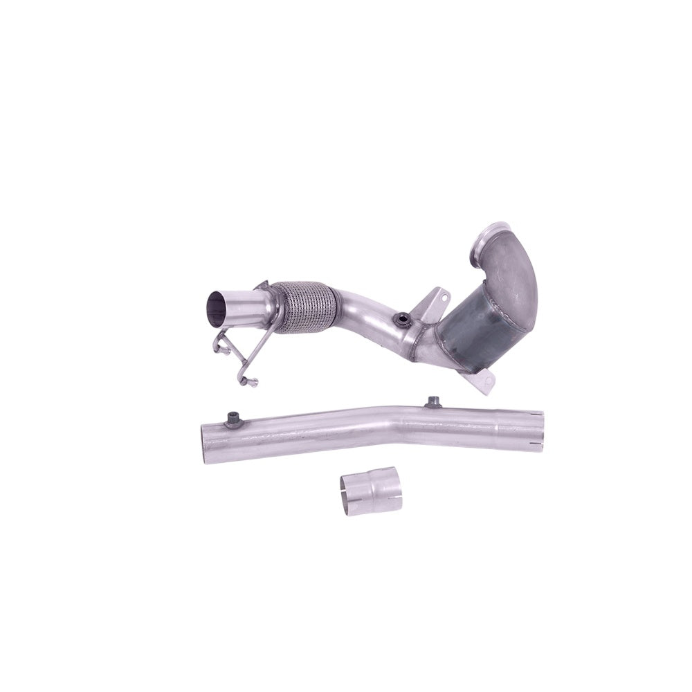 Milltek Hi-Flow Sports Cat and Downpipe Exhaust Volkswagen Polo GTI 2.0 TSI (AW 5-Door inc Facelift Models) GPF/OPF Models Only 19-25-Manifolds, Decats & Sports Cats-carbonizeduk