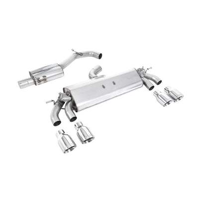 Milltek Cat Back Exhaust Volkswagen Golf Mk7.5 R 2.0 TSI 300PS (GPF Equipped Models Only) 76mm and EC Approved Systems 19-20-Exhaust System-carbonizeduk