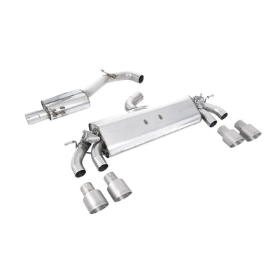 Milltek Cat Back Exhaust Volkswagen Golf Mk7.5 R 2.0 TSI 300PS (GPF Equipped Models Only) 76mm and EC Approved Systems 19-20-Exhaust System-carbonizeduk