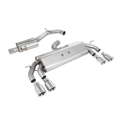 Milltek Cat Back Exhaust Volkswagen Golf Mk7.5 R 2.0 TSI 300PS (GPF Equipped Models Only) 76mm and EC Approved Systems 19-20-Exhaust System-carbonizeduk
