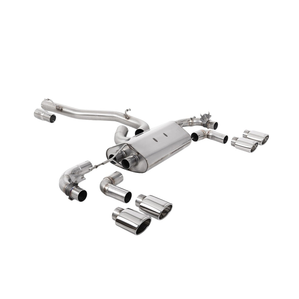 Milltek Cat Back Exhaust Volkswagen Golf Mk7.5 R 2.0 TSI 300PS (GPF Equipped Models Only) 80mm Race Systems 19-22-Exhaust System-carbonizeduk
