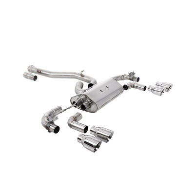 Milltek Cat Back Exhaust Volkswagen Golf Mk7.5 R 2.0 TSI 300PS (GPF Equipped Models Only) 80mm Race Systems 19-22-Exhaust System-carbonizeduk