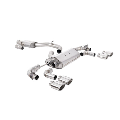 Milltek Cat Back Exhaust Volkswagen Golf Mk7.5 R 2.0 TSI 300PS (GPF Equipped Models Only) 80mm Race Systems 19-22-Exhaust System-carbonizeduk