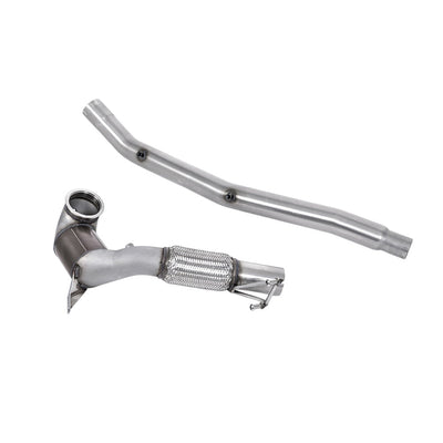 Milltek Large Bore Downpipe and Hi-Flow Sports Cat Exhaust Audi S3 2.0 TFSi Quattro Saloon / Sedan 310PS 8Y (North American / Non-OPF Models Only) 22-25-Manifolds, Decats & Sports Cats-carbonizeduk