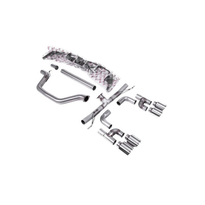 Milltek Cat Back Exhaust Volkswagen Golf Mk8 GTi (Golf R Style Quad Outlet Systems 245ps Non-GPF / North American Models Only) 21-25-Exhaust System-carbonizeduk