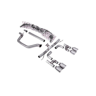 Milltek Cat Back Exhaust Volkswagen Golf Mk8 GTi (Golf R Style Quad Outlet Systems 245ps Non-GPF / North American Models Only) 21-25-Exhaust System-carbonizeduk