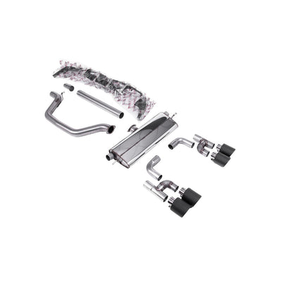 Milltek Cat Back Exhaust Volkswagen Golf Mk8 GTi (Golf R Style Quad Outlet Systems 245ps Non-GPF / North American Models Only) 21-25-Exhaust System-carbonizeduk
