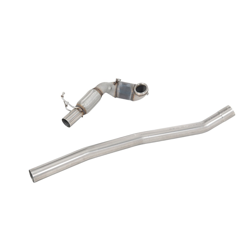 Milltek Large Bore Downpipe and Hi-Flow Sports Cat Exhaust Volkswagen Golf Mk7 R 2.0 TSI 300PS (80mm Race System Options) 14-16-Manifolds, Decats & Sports Cats-carbonizeduk