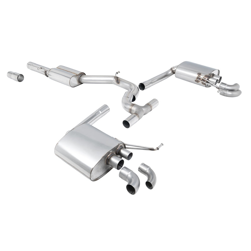 Milltek Cat Back Exhaust Volkswagen Arteon 2.0TSI 280PS 4Motion (North American Non Valved / Downturn Tips) 22-25-Exhaust System-carbonizeduk