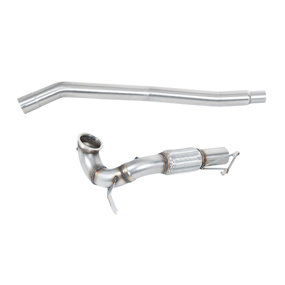 Milltek Large-bore Downpipe and De-cat Exhaust Volkswagen Golf Mk7.5 R 2.0 TSI 310PS (Non-GPF Equipped Models Only) 80mm Race Systems 17-21-Manifolds, Decats & Sports Cats-carbonizeduk