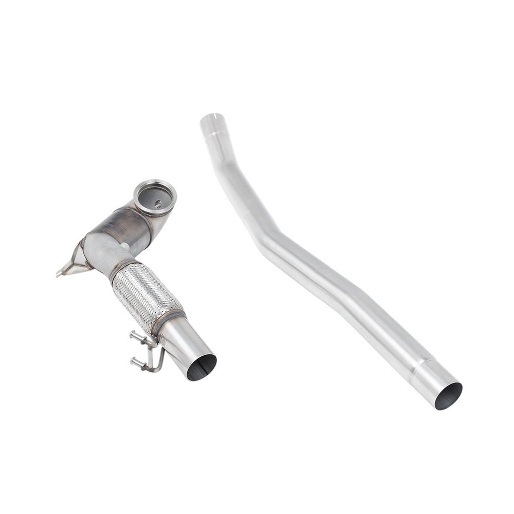 Milltek Large Bore Downpipe and Hi-Flow Sports Cat Exhaust Volkswagen Arteon 2.0TSI 280PS 4Motion (North American Non Valved / Downturn Tips) 22-25-Manifolds, Decats & Sports Cats-carbonizeduk