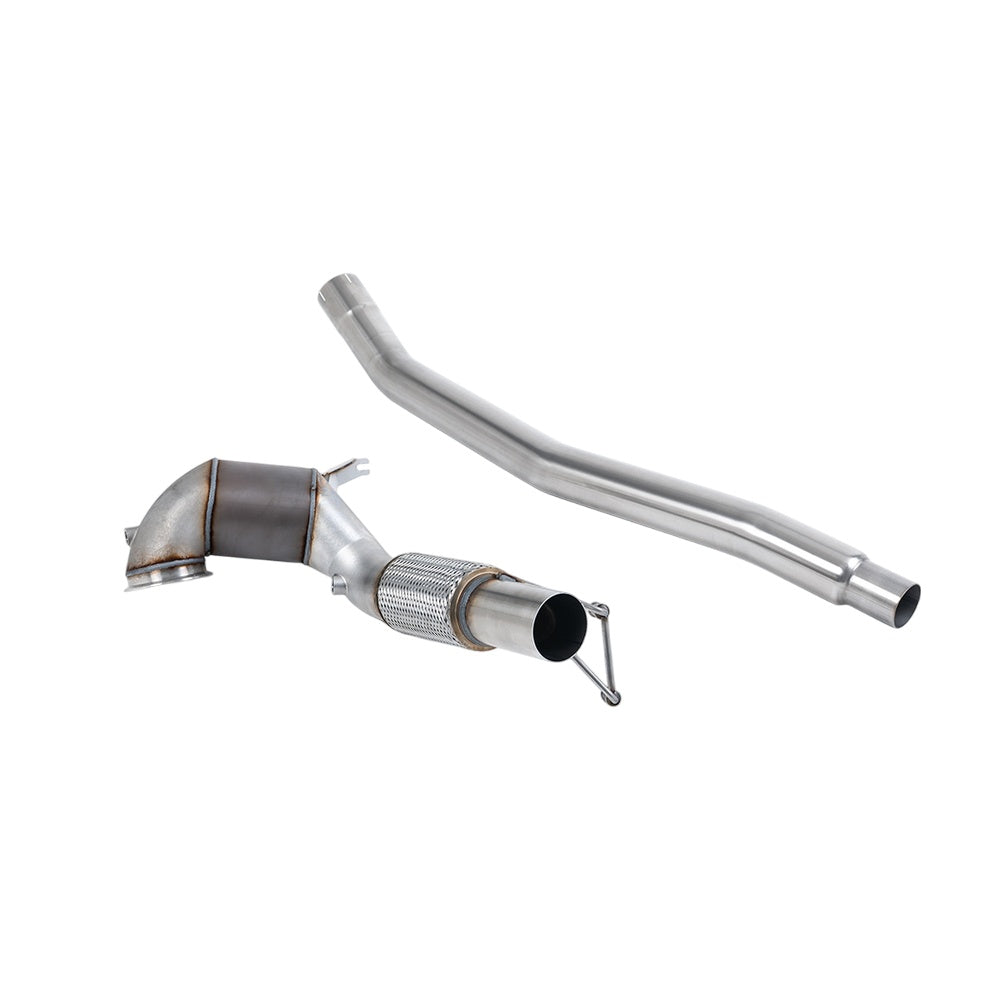 Milltek Large-bore Downpipe and De-cat Exhaust Volkswagen Arteon 2.0TSI 280PS 4Motion (North American Non Valved / Downturn Tips) 22-25-Manifolds, Decats & Sports Cats-carbonizeduk