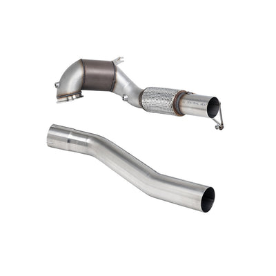 Milltek Large Bore Downpipe and Hi-Flow Sports Cat Exhaust Volkswagen Golf Mk8 GTi (245ps Non-GPF / North American Models Only) 21-25-Manifolds, Decats & Sports Cats-carbonizeduk