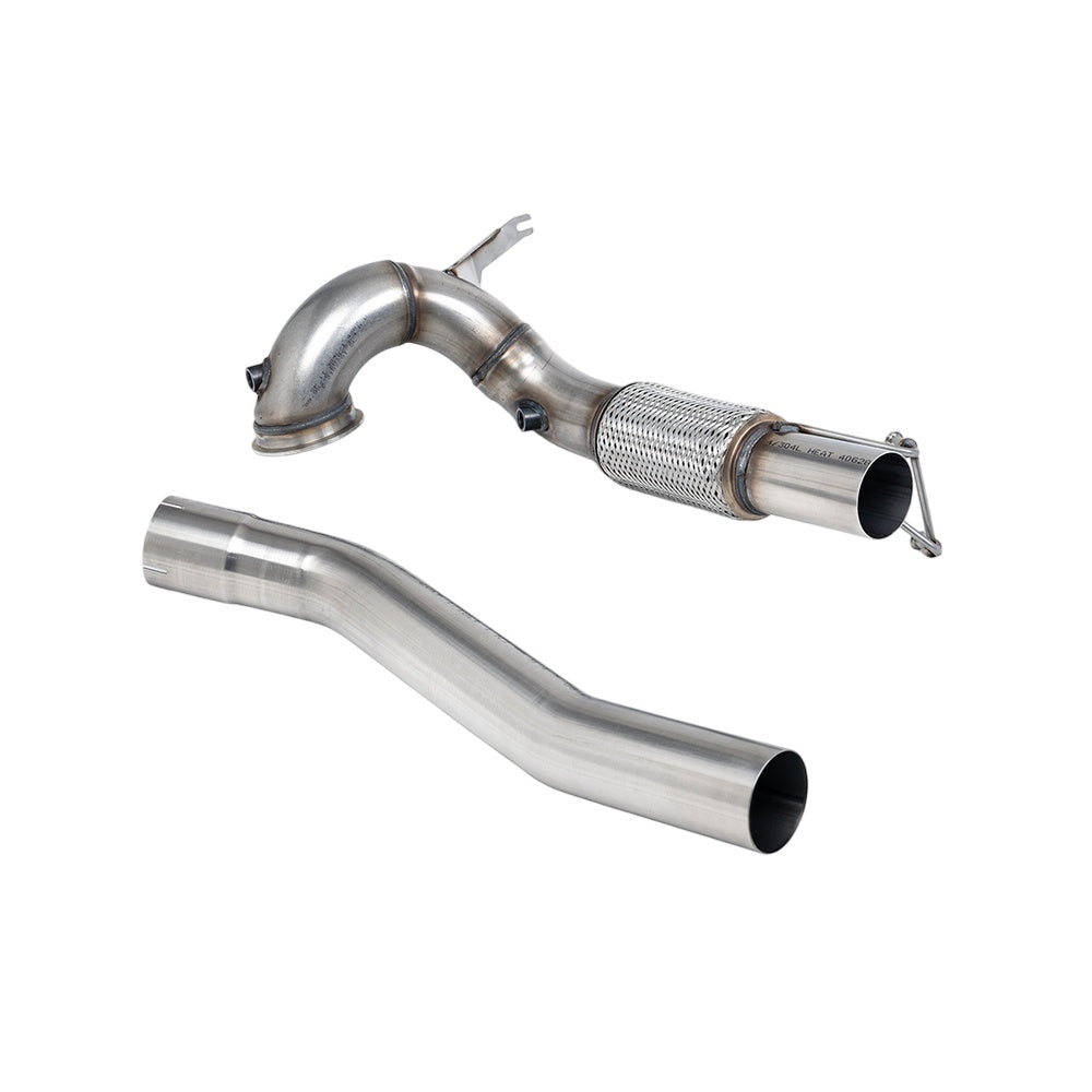 Milltek Large-bore Downpipe and De-cat Exhaust Volkswagen Golf Mk8 GTi (245ps Non-GPF / North American Models Only) 21-25-Manifolds, Decats & Sports Cats-carbonizeduk