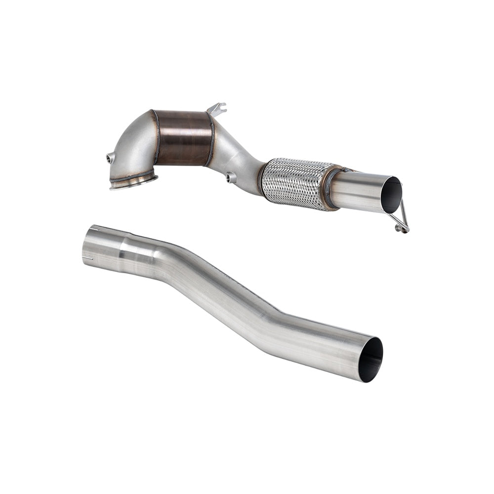 Milltek Large Bore Downpipe and Hi-Flow Sports Cat Exhaust Volkswagen Golf Mk8 GTi (245ps Non-GPF / North American Models Only) 21-25-Manifolds, Decats & Sports Cats-carbonizeduk